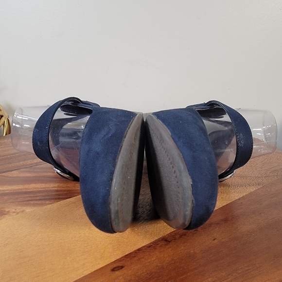 Style & Co Blue Faux Suede Mary Jane heels Size 9.5 - Picture 9 of 17